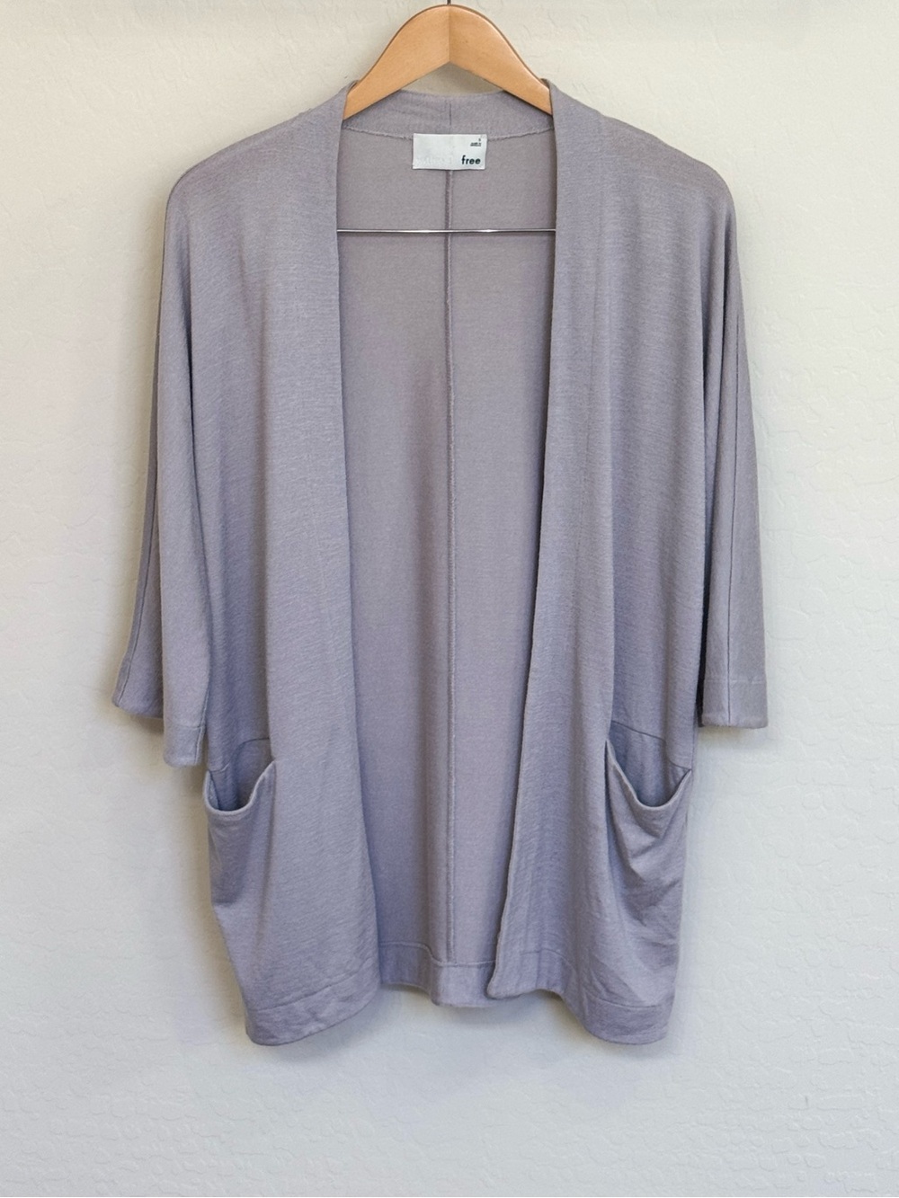 Aritzia Wilfred Free Zlata Open Front Cardigan Grey Size S